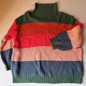 Rainbow turtle neck